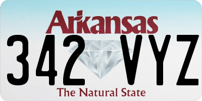 AR license plate 342VYZ