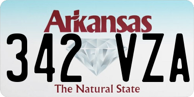 AR license plate 342VZA