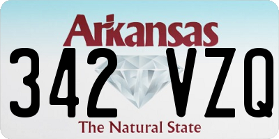 AR license plate 342VZQ
