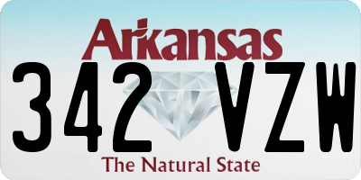AR license plate 342VZW