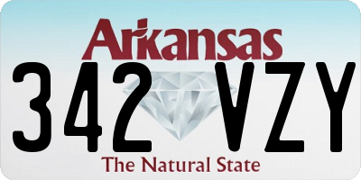AR license plate 342VZY