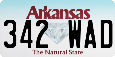 AR license plate 342WAD