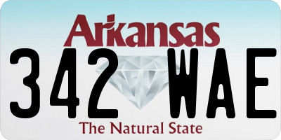 AR license plate 342WAE