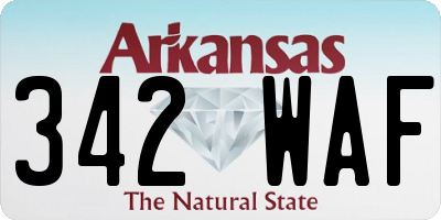 AR license plate 342WAF
