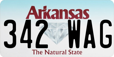 AR license plate 342WAG