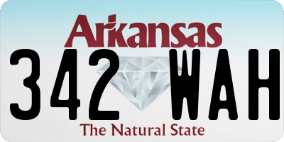 AR license plate 342WAH
