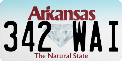 AR license plate 342WAI