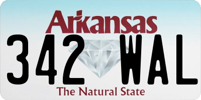 AR license plate 342WAL