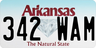 AR license plate 342WAM