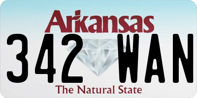 AR license plate 342WAN