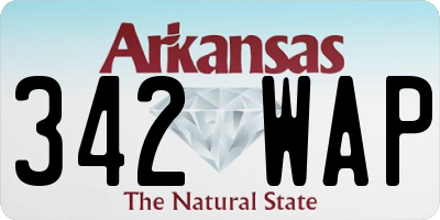 AR license plate 342WAP