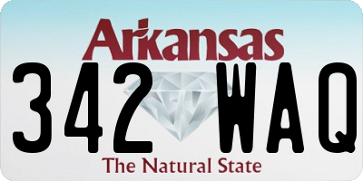 AR license plate 342WAQ