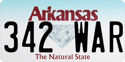 AR license plate 342WAR