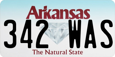 AR license plate 342WAS