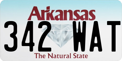 AR license plate 342WAT
