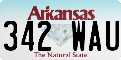 AR license plate 342WAU
