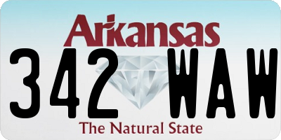 AR license plate 342WAW