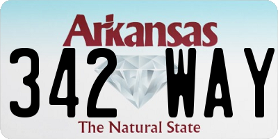 AR license plate 342WAY
