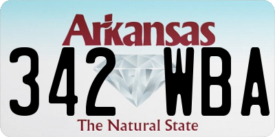 AR license plate 342WBA