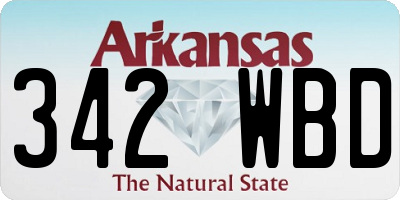AR license plate 342WBD
