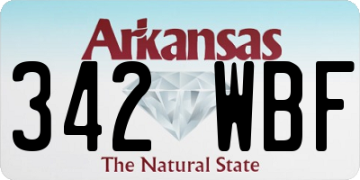 AR license plate 342WBF