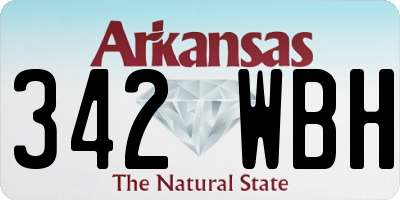 AR license plate 342WBH