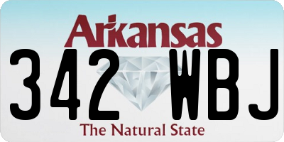 AR license plate 342WBJ