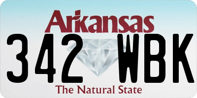 AR license plate 342WBK
