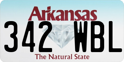 AR license plate 342WBL
