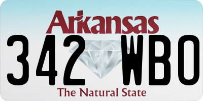 AR license plate 342WBO