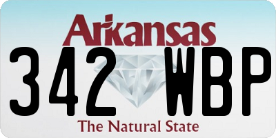 AR license plate 342WBP