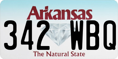 AR license plate 342WBQ