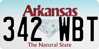 AR license plate 342WBT