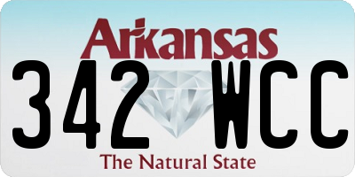 AR license plate 342WCC