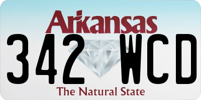 AR license plate 342WCD