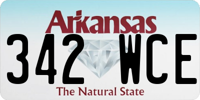 AR license plate 342WCE