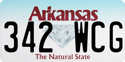 AR license plate 342WCG