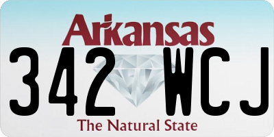 AR license plate 342WCJ