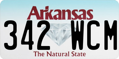 AR license plate 342WCM