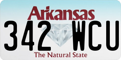 AR license plate 342WCU