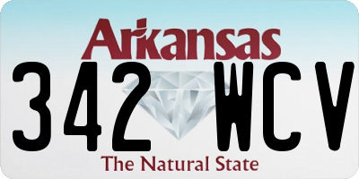 AR license plate 342WCV