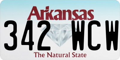 AR license plate 342WCW
