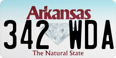 AR license plate 342WDA