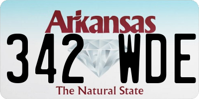AR license plate 342WDE