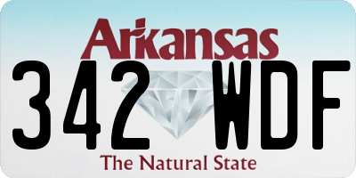 AR license plate 342WDF