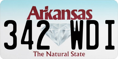 AR license plate 342WDI
