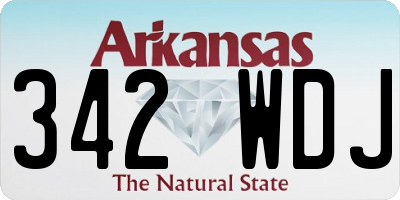 AR license plate 342WDJ