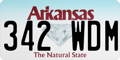 AR license plate 342WDM