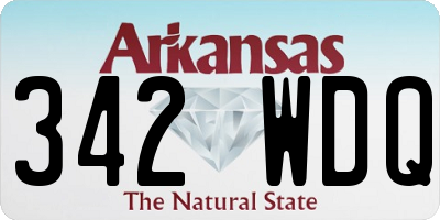AR license plate 342WDQ