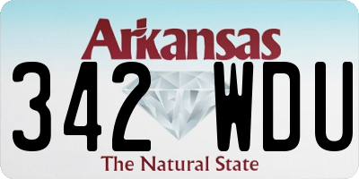 AR license plate 342WDU